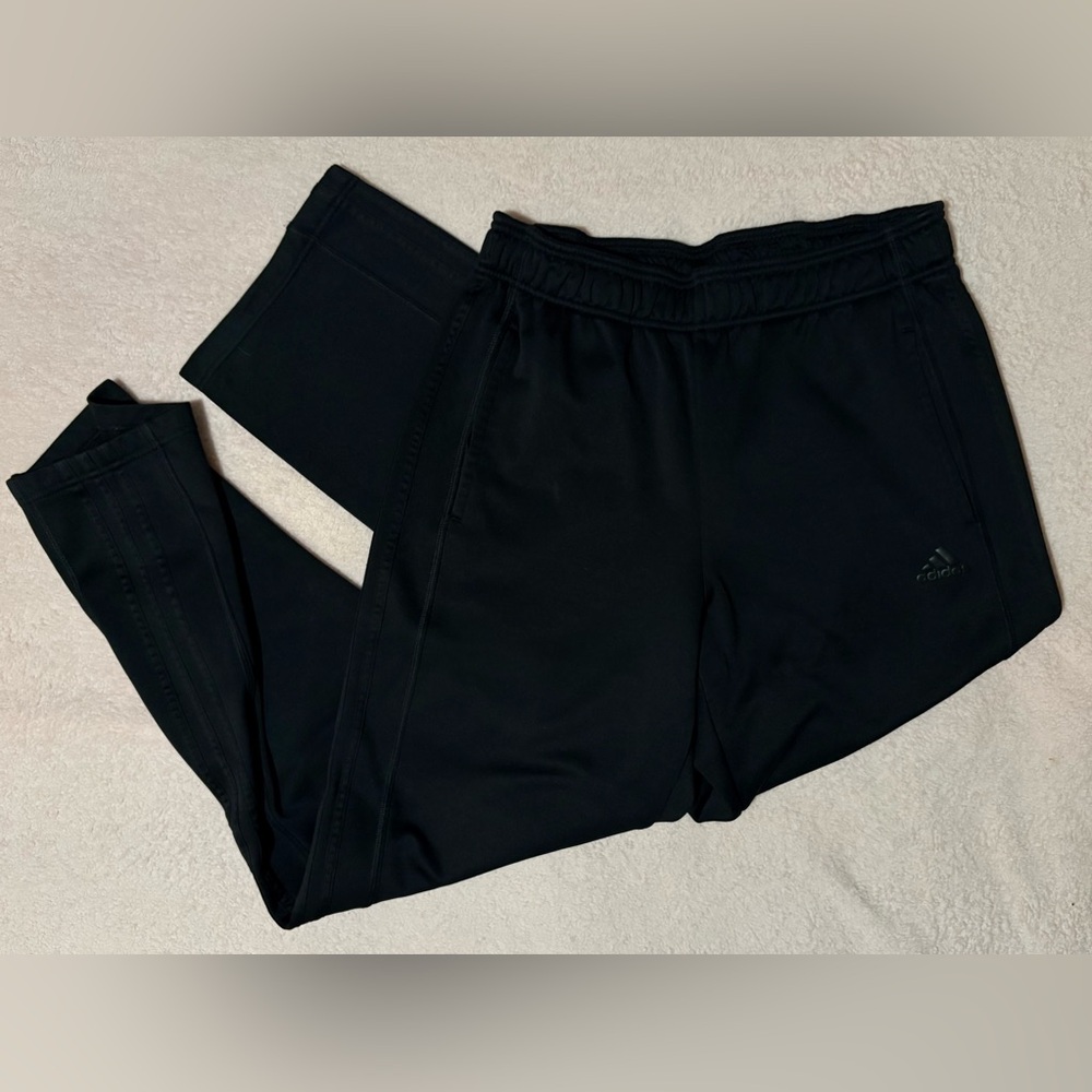 adidas Black climawarm Loose Fit Fleece Sweatpants - L